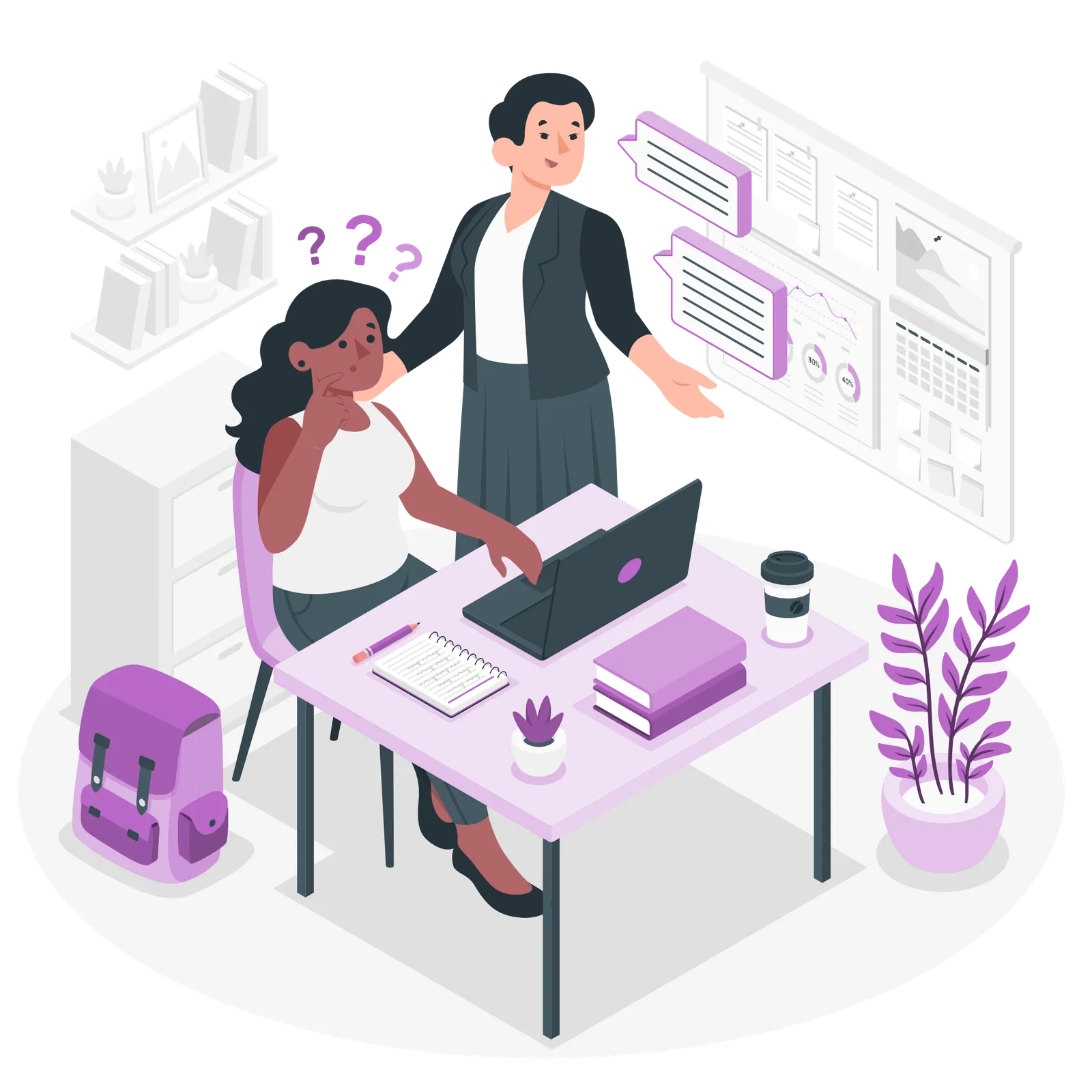 Two users learning