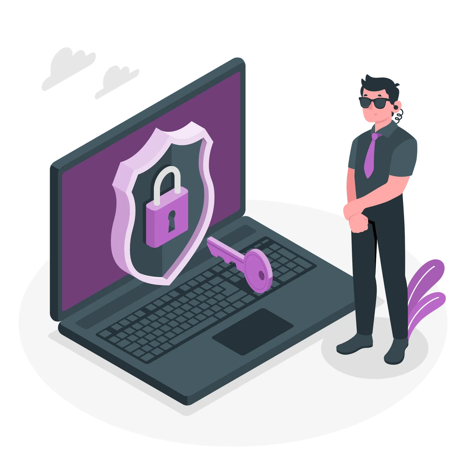 A security audit being done on a device